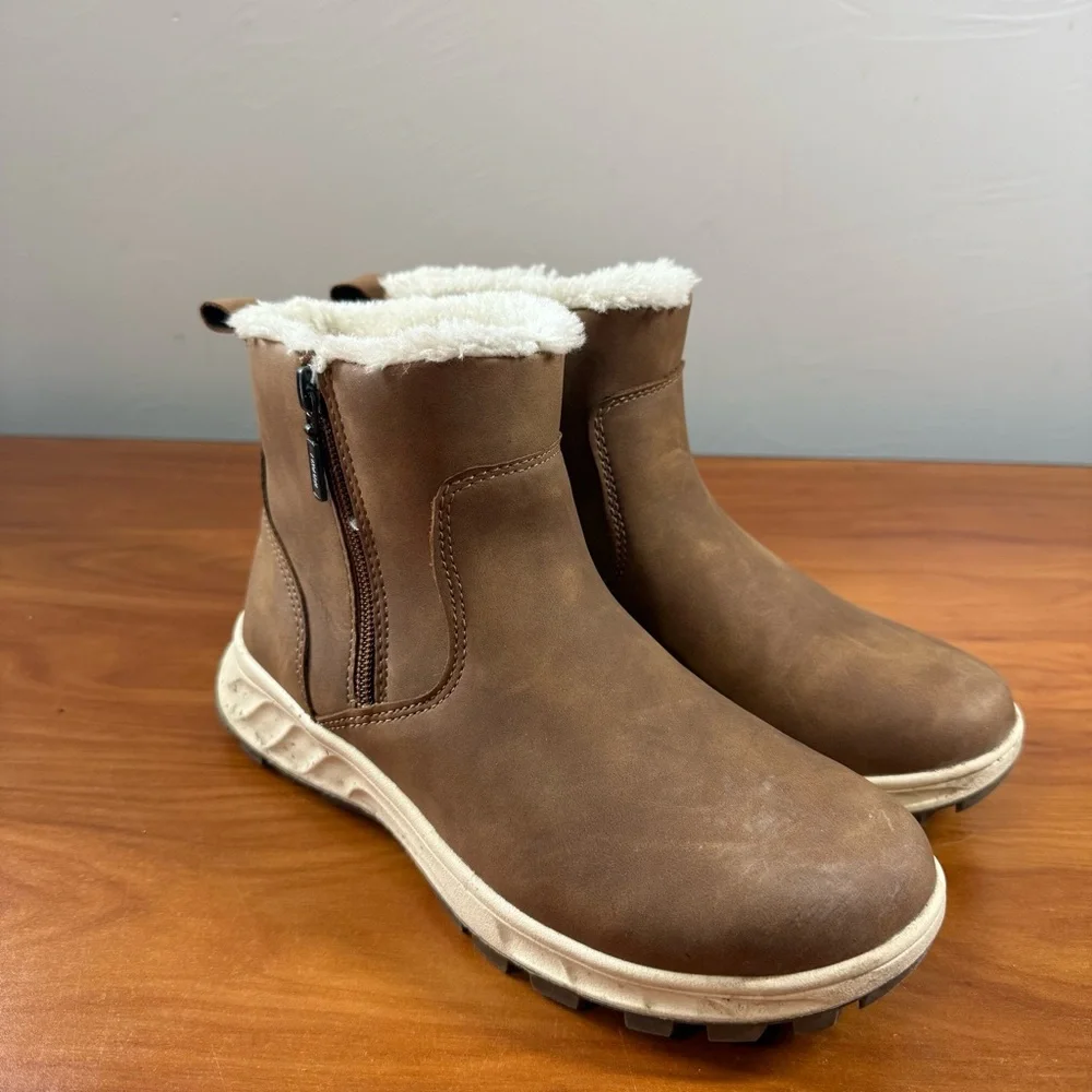Khombu Sienna All-Weather‎ Water Repellent Boot Side Zip Snow. Winter Brown 7